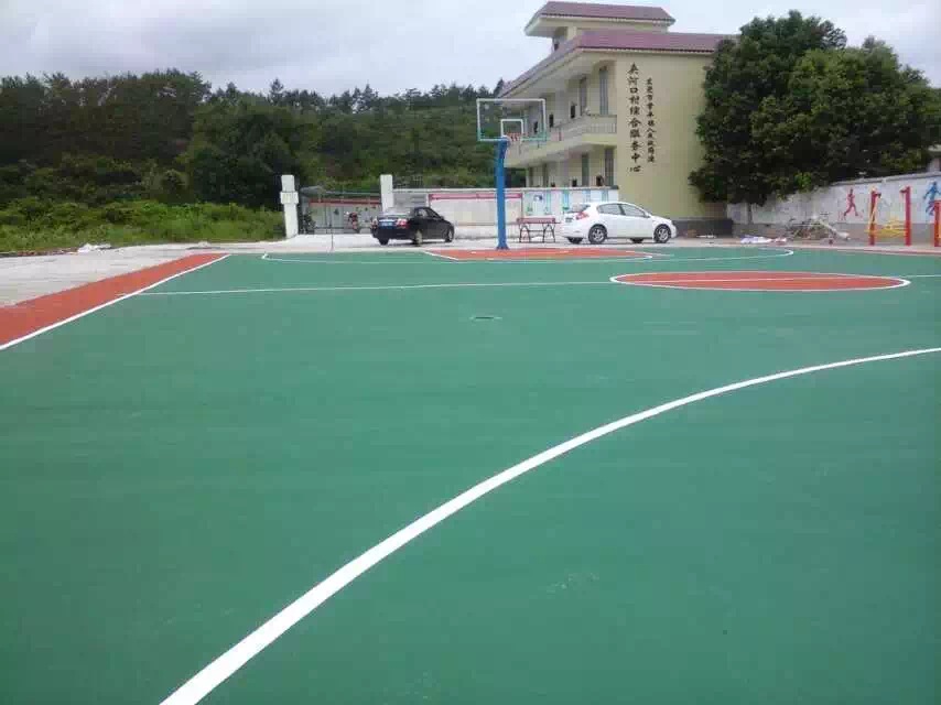 江西油山镇硅PU篮球场 